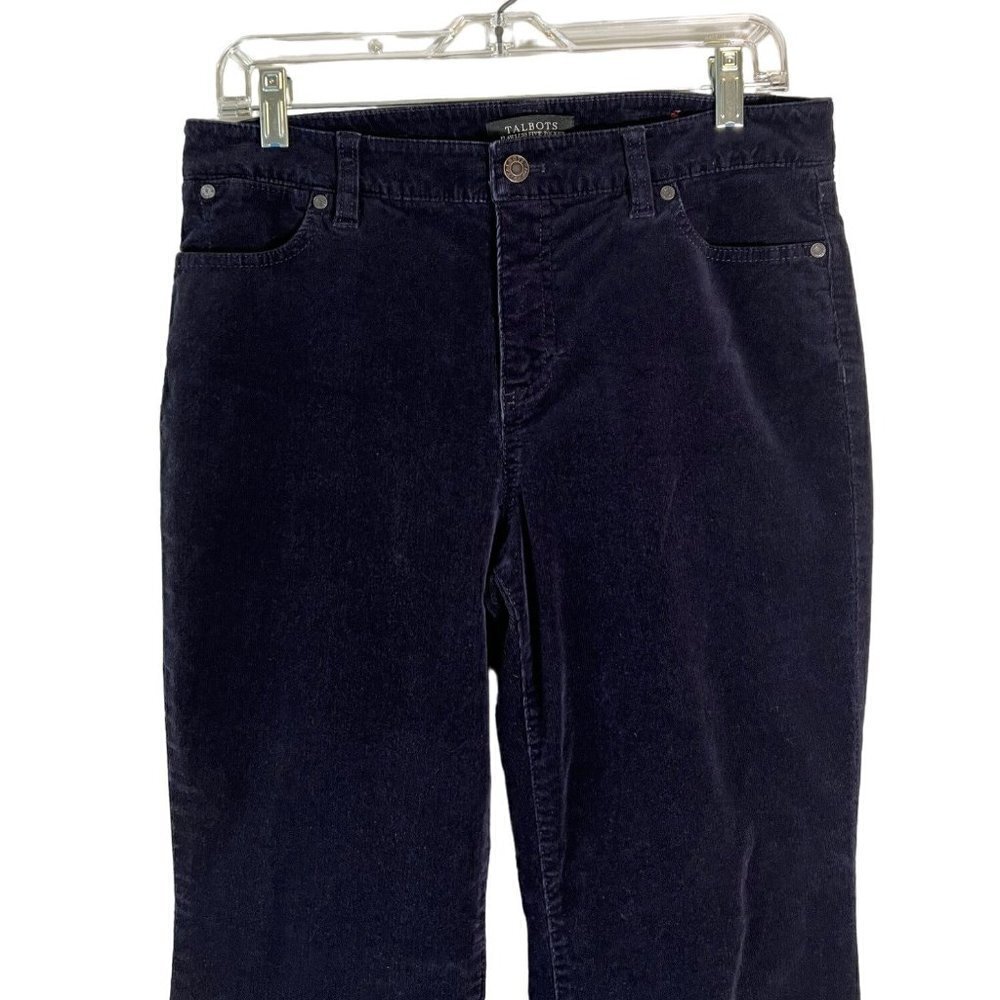 Talbots Women's Black Flawless 5 Pocket Corduroy Flare Pants Petite Size 10 - Picture 3 of 9